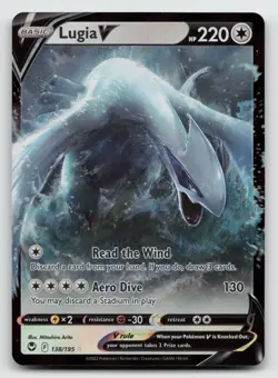 Lugia V - 138/195 - Pokemon Silver Tempest Sword & Shield Ultra Rare Card NM - Image 1