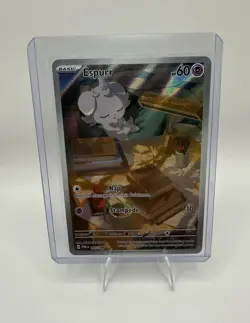 Pokemon TCG Espurr 095/098 Illustration Rare Scarlet & Violet Basic Psychic Card - Image 1