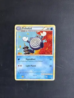 Pokemon TCG Poliwhirl HGSS Unleashed 37/95 Regular Uncommon Non Holo Nintendo - Image 1