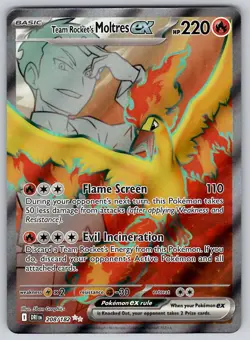 Team Rocket's Moltres ex 208/182 Destined Rivals NM Pokemon Ultra Rare - Image 1