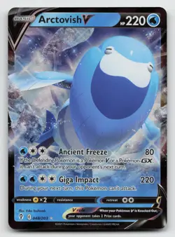 Arctovish V - 048/203 - Pokemon Evolving Skies Sword & Shield Ultra Rare Card NM - Image 1