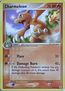Charmeleon 31/112 Uncommon FireRed & LeafGreen Pokemon Lightly Played - Image 1