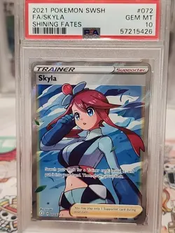 2021 POKEMON SWORD & SHIELD SHINING FATES #072 FULL ART/SKYLA PSA 10 - Image 2