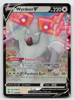 Wyrdeer V 134/189 - Pokemon Astral Radiance Sword & Shield Ultra Rare Card NM - Image 1
