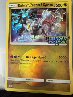 JUMBO Reshiram, Zekrom & Kyurem Promo Card 2018 Pokemon Legendary Dragon Majesty - Image 1