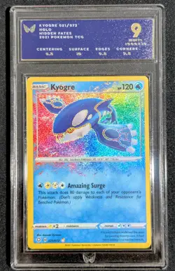 ARK 9 Kyogre Amazing Rare Holo Shining Fates 021/072 Pokemon Card 2021 PSA - Image 1