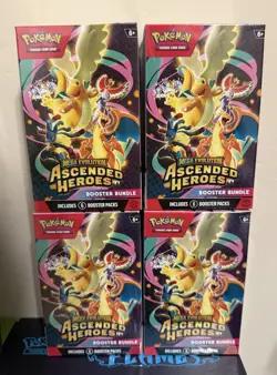 Mega Evolution Ascended Heros Pokemon Booster Bundles X4 NM - Image 1