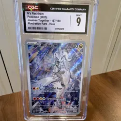 2025 Pokemon Journey Together N's Reshiram 167/159 Illustration Rare CGC 9 - Image 1