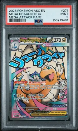 Mega Dragonite Ex 271/217 Psa 9 Mega Attack Rare Pokemon TCG - Image 2