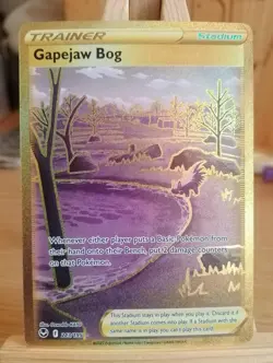 Pokemon TCG Gapejaw Bog Silver Tempest 213/195 Holo Secret Rare - Image 1