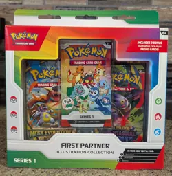 Pokemon TCG First Partner Illustration Collection Series 1 Promo Booster Box - Image 1