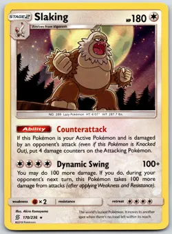 POKEMON UNIFIED MINDS SLAKING 170/236 RARE NM HOLO - Image 1