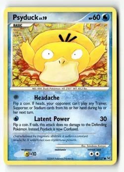 Pokemon Card Psyduck Normal LP Platinum 87/127 - Image 1