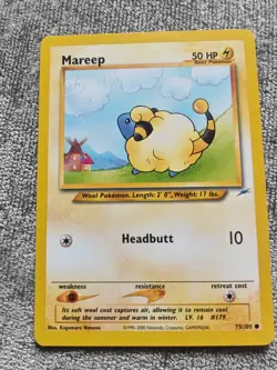 Pokemon Card TCG Mareep #75/105 CCG Neo Destiny WOTC Vintage LP - Image 1