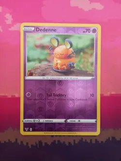 Pokemon Card Dedenne Vivid Voltage Reverse Holo Common 077/185 Near Mint - Image 1