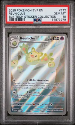 2025 POKEMON SVP EN-SV BLACK STAR PROMO #212 REUNICLUS PSA 10 - Image 1