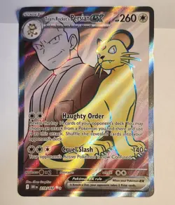Team Rocket's Persian ex #219 Pokemon Destined Rivals NM - Image 1