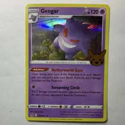 Pokemon TCG Gengar 066/196 Trick or Trade Booster Holo Rare - English - Image 1