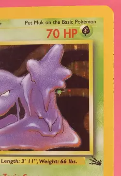 Pokemon TCG Muk 13/62 Fossil Unlimited Holo Rare Lightly Played - Image 5