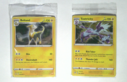 SEALED Boltund 076/202 & Toxtricity 063/189 Pokemon Cosmos Holo Rare Promo NM - Image 1