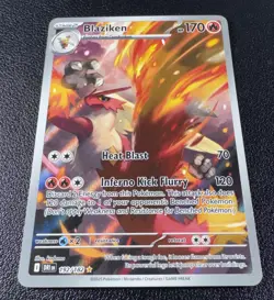 Pokemon Blaziken Illustration Rare IR Full Art Holo 192/182 Destined Rivals - Image 2