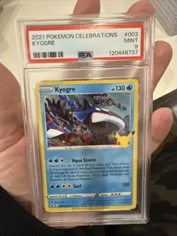 2021 Pokemon Celebrations Kyogre Card 003/025 PSA 9 Mint - Image 1