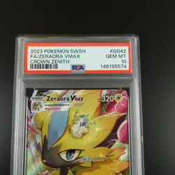 PSA 10 Zeraora Vmax GG42/GG70 Pokemon Crown Zenith Holo Graded Card - Image 2