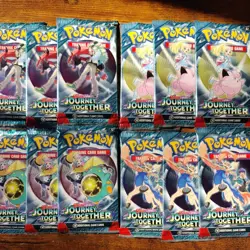 12 x Pokemon TCG: Scarlet & Violet - Journey Together Booster Pack cards - Image 1