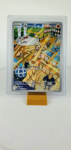 Pokemon TCG Timburr Full Art Illustration Rare Holo Card 183/167 - Image 1