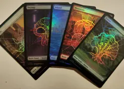 Marvel's Spider-Man Foil Full Art Basic Lands Set Magic The Gathering - Image 2