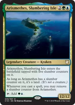 x1 Arixmethes, Slumbering Isle R MTG Commander 2018 M/NM, English - Image 1
