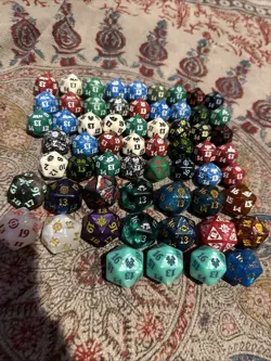 magic the gathering D20 spindown dice lot Multiple Sets 61 Total - Image 1