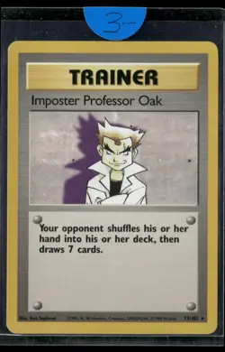 Base Set Pokemon TCG Imposter Professor Oak LP - Image 1