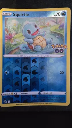 Squirtle Reverse Holofoil Pokemon GO 015/078 NM - Image 1