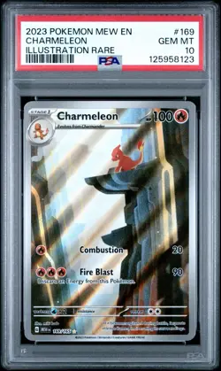 Pokemon Charmeleon Scarlet & Violet 151 169/165 Illustration Rare Holo PSA 10 - Image 1