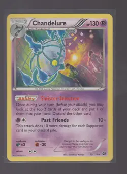 CHANDELURE 50/114 HOLO RARE STEAM SIEGE POKEMON HOLO NEAR MINT - Image 1