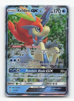 Pokemon TCG - Keldeo GX 47/236 Near Mint Holo GX Rare Unified Minds - Image 1