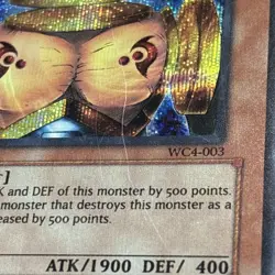 Yugioh Slate Warrior WC4-003 Prismatic Secret Rare Heavily Played See Descriptn - Image 2