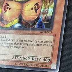 Yugioh Slate Warrior WC4-003 Prismatic Secret Rare Heavily Played See Descriptn - Image 3