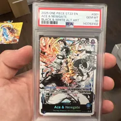 Ace and Edward Newgate - #ST22-001 EN Black and White Alt Art PSA 10 - Image 1