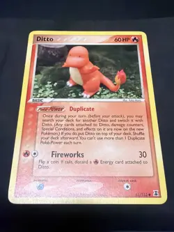 Ditto Charmander 61/113 Pokemon Card EX Delta Species LP Vintage Yuka Mori - Image 1