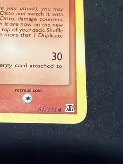 Ditto Charmander 61/113 Pokemon Card EX Delta Species LP Vintage Yuka Mori - Image 4