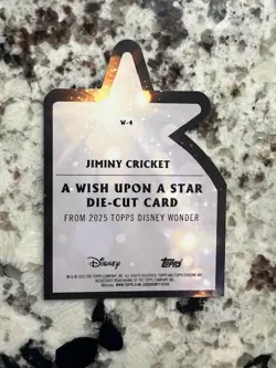 2025 TOPPS DISNEY WONDER WISH UPON STAR DIE-CUT INSERT CARD JIMINY CRICKET #W-4 - Image 2