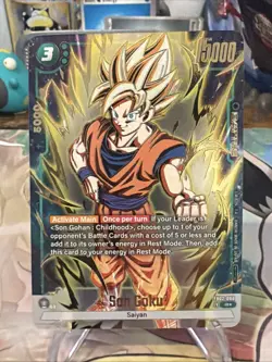 Rare Son Goku FB02-086 (Gold) Dragon Ball Fusion World Tournament Promo Card 🔥 - Image 1