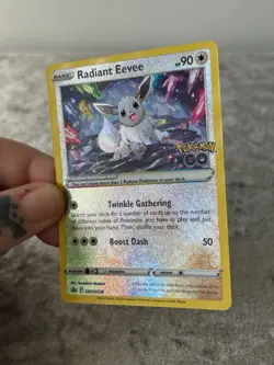 Pokemon Go Black Star Promo TCG Holo Card SWSH230 Radiant Eevee Pokemon - Image 5