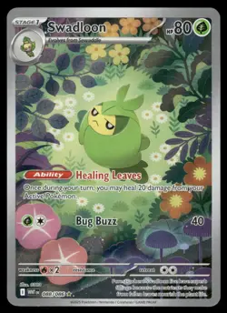 Pokemon Cards Swadloon 088/086 White Flare Illustration Rare NM - Image 1