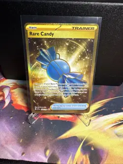 Pokemon TCG Gold Trainer Scarlet & Violet Rare Candy 256/1982023 Secret Rare - Image 1