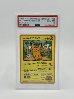 Pokemon Japanese Vending #25 Ooyama's Pikachu Series III PSA 10 - Image 1