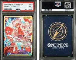 2024 ONE PIECE JAPANESE PRB01-PREMIUM BOOSTER #119 MONKEY D. LUFFY BANDAI PSA9 - Image 3