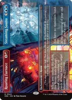 MTG - Roaring Furnace / Steaming Sauna - Borderless - Duskmourn - Magic - Image 2
